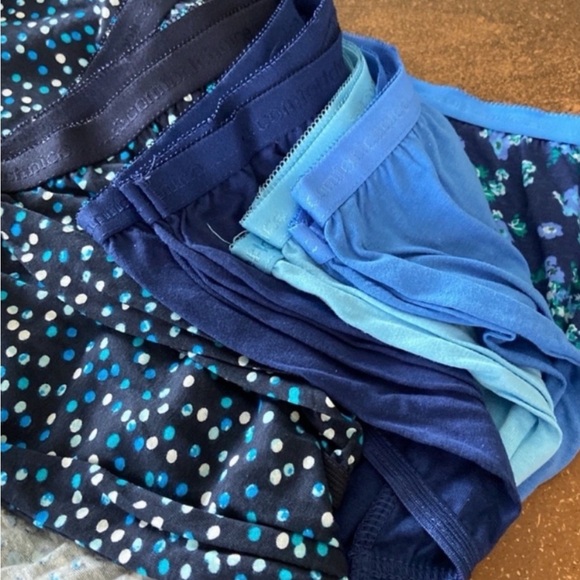 New 10 Pack Cotton Brief Panties size 3X 24 26 10 Comfort Choice blues - Picture 2 of 6